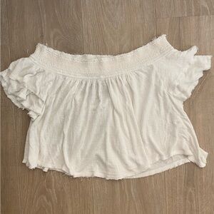 Free People White Off-Shoulder Top